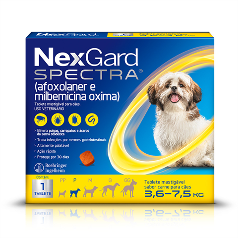 NexGard Spectra Cães De 3,6kg A 7,5kg