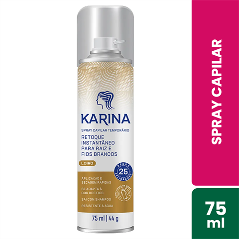 Spray Capilar Karina Retoque Instantâneo Loiro 75ml