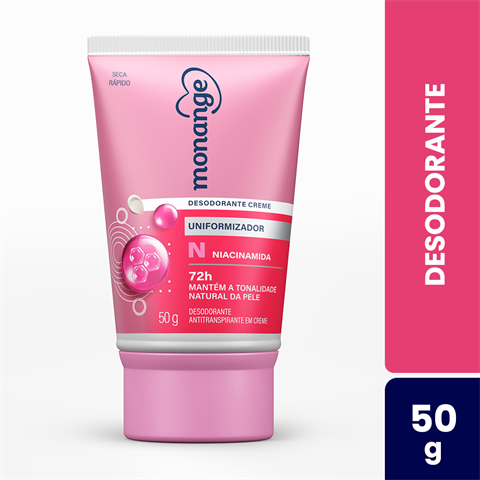 Desodorante Antitranspirante Monange Em Creme Uniformizador Niacinamida Com 50g