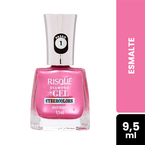Esmalte Risque Diamond Gel Cybercolors Disco Voador Com 9,5ml