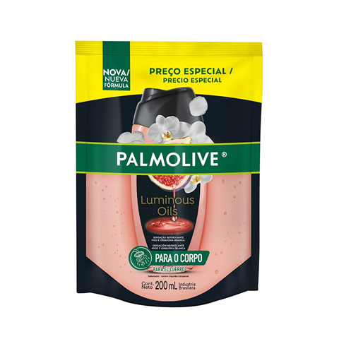 Sabonete Líquido Palmolive Luminous Oils Figo e Orquídeas Brancas Refil 200ml