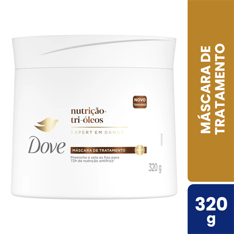 Máscara De Tratamento Dove Nutrição+Tri-Óleos Com 320g
