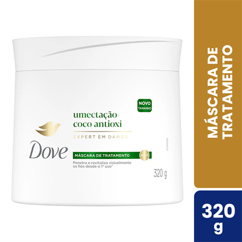 Máscara De Tratamento Dove Umectação+Coco Antioxi Com 320g