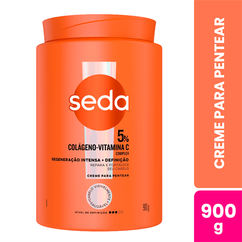 Creme Para Pentear Seda Colágeno-Vitamina C Com 900g