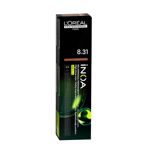 Coloração Inoa Cor 8.31 Louro Claro Bege Com 60g