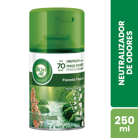 Neutralizador De Odores Bom Ar Floresta Tropical Freshmatic Refil Com 250ml