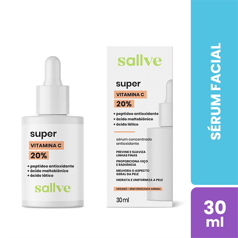 Sérum Facial Sallve Super Antioxidante Vitamina C 20% Com 30ml