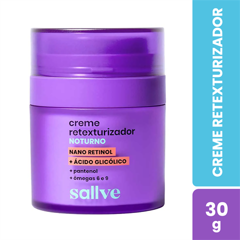 Creme Retexturizador Sallve Noturno Com 30g