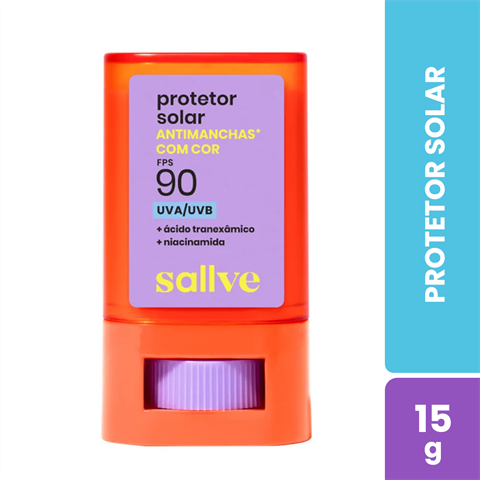 Protetor Solar Sallve Bastão FPS90 Cor 3 Com 15g