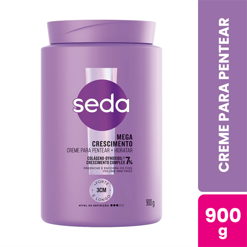 Creme Para Pentear + Hidratar Seda Mega Crescimento Com 900g