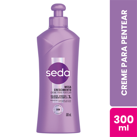 Creme Para Pentear Seda Mega Crescimento Com 300ml