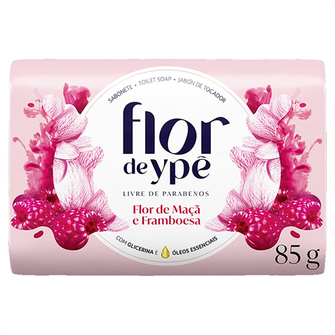 Pack Sabonete Em Barra Flor De Ypê Flor De Maçã E Framboesa Com 6 Unidades De 85g