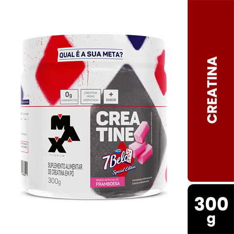 Creatina Max Titanium 7Belo Sabor Framboesa Com 300g