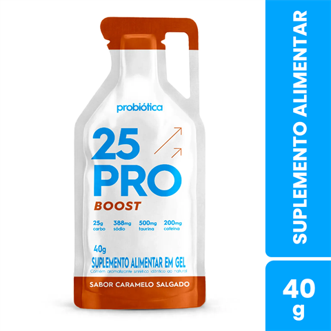 Suplemento Alimentar Em Gel Probiótica 25 PRO Boost Sabor Caramelo Salgado 40g