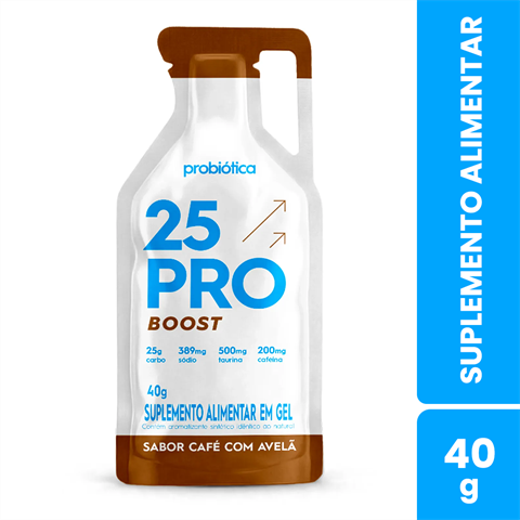 Suplemento Alimentar Em Gel Probiótica 25 PRO Boost Sabor Café Com Avelã 40g
