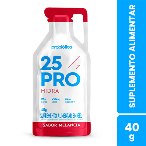 Suplemento Alimentar Em Gel Probiótica 25 PRO Hidra Sabor Melancia 40g