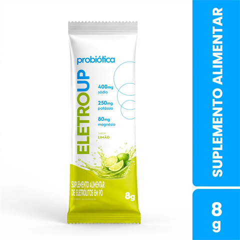 Suplemento Alimentar Em Pó Probiótica EletroUp Sabor Limão 8g
