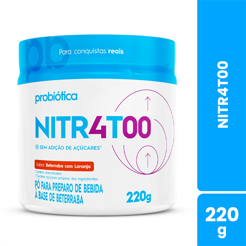 Nitr4T00 Probiótica Sabor Beterraba Com Laranja 220g