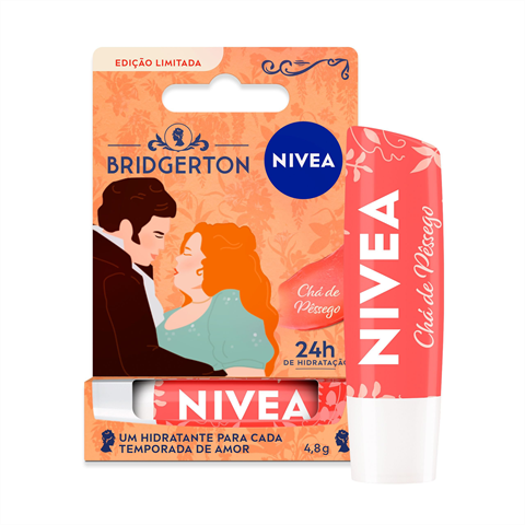 Hidratante Labial Nivea Bridgerton Chá De Pêssego Com 4,8g