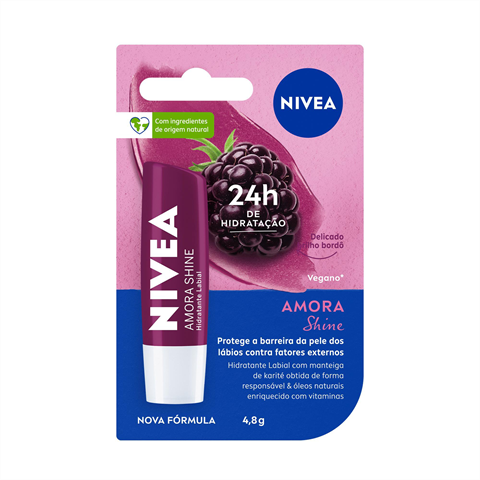 Hidratante Labial Nivea Amora Shine Com 4,8g