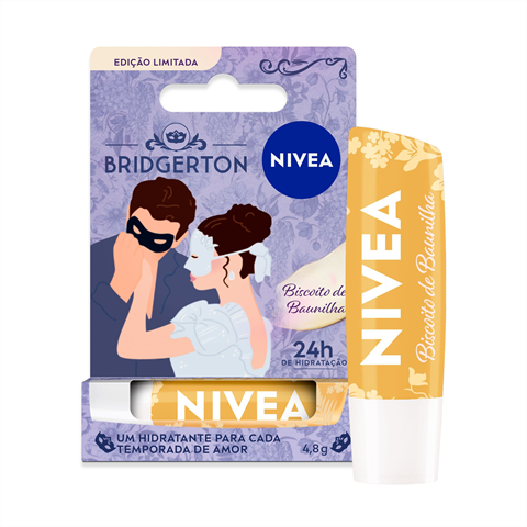 Hidratante Labial Nivea Bridgerton Biscoito De Baunilha Com 4,8g