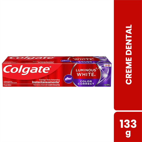 Creme Dental Colgate Luminous White Color Correct Com 133g