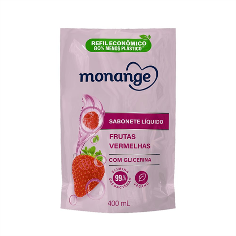 Sabonete Líquido Monange Frutas Vermelhas Refil Com 400ml