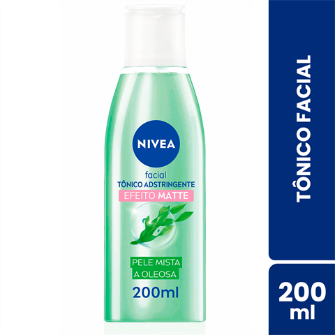 Tônico Facial Nivea Efeito Matte Pele Mista A Oleosa Com 200ml