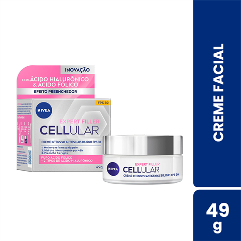 Creme Facial Nivea Cellular Expert Filler Antissinais Dia FPS30 Com 49g