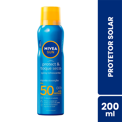 Protetor Solar Nivea Sun Spray Protect & Toque Seco FPS50 Com 200ml