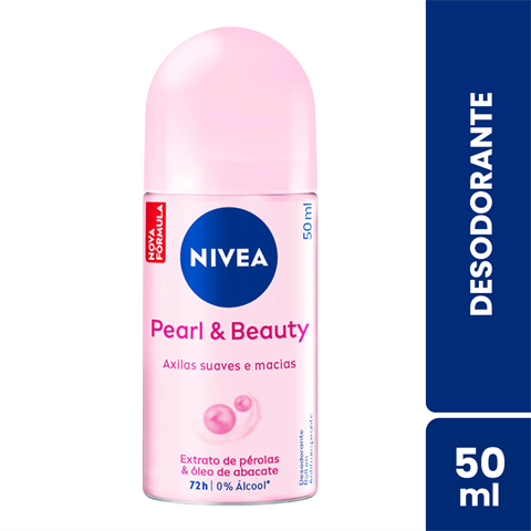 Desodorante Antitranspirante Nivea Roll On Pearl & Beauty Com 50ml