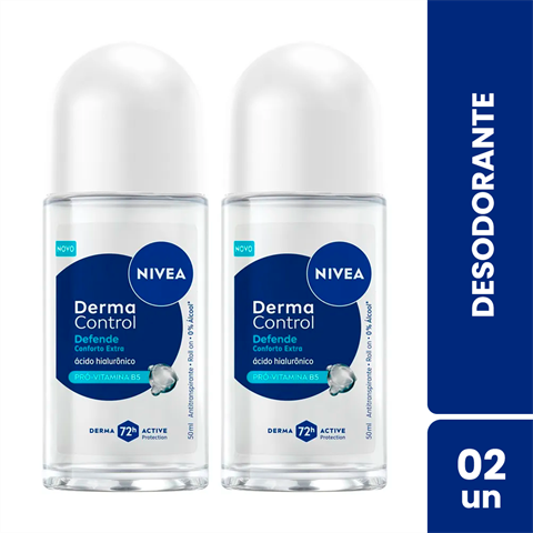 Kit Desodorante Antitranspirante Nivea Roll-On Defende Feminino Leve Mais Pague Menos