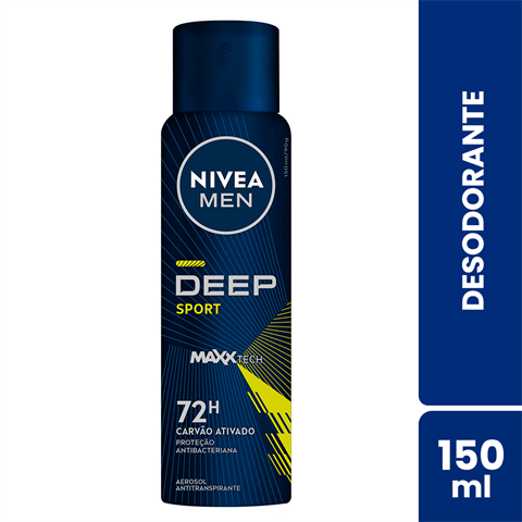 Desodorante Antitranspirante Nivea Men Aerossol Deep Sport Com 150ml