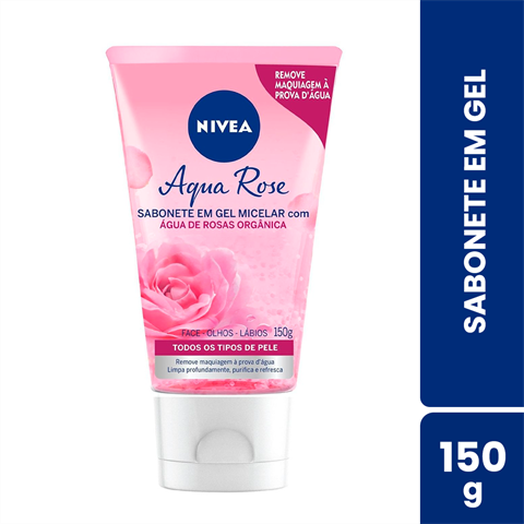 Sabonete Em Gel Nivea Aqua Rose Micelar Com 150ml