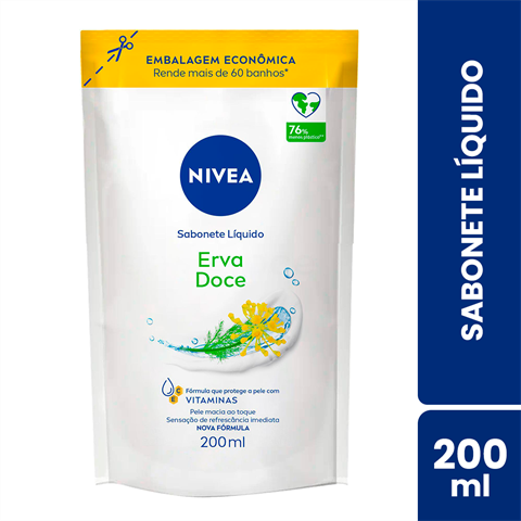 Sabonete Líquido Nivea Erva Doce Refil Com 200ml