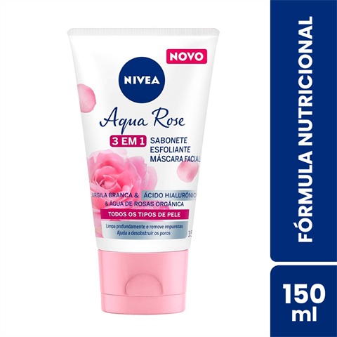 Sabonete Facial Nivea Aqua Rose 3 Em 1 Com 150ml
