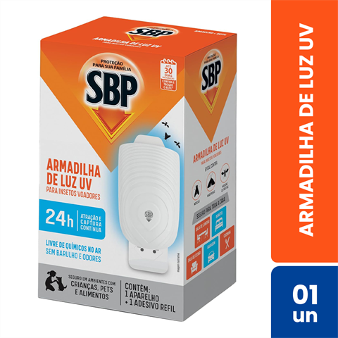 Kit Armadilha De Luz UV SBP Para Insetos Voadores Aparelho + Refil