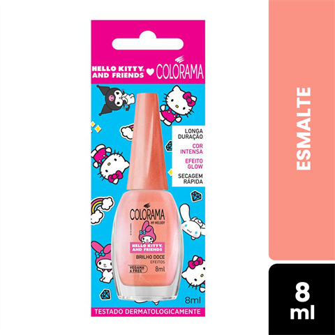 Esmalte Colorama Hello Kitty And Friends Efeitos Brilho Doce Blister Com 8ml