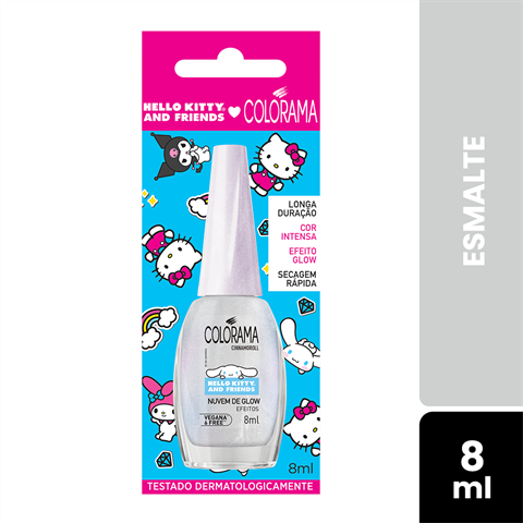 Esmalte Colorama Hello Kitty And Friends Efeitos Nuvem De Glow Blister Com 8ml