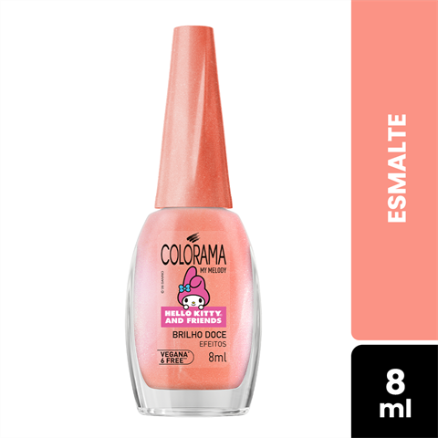 Esmalte Colorama Hello Kitty And Friends Efeitos Brilho Doce Com 8ml