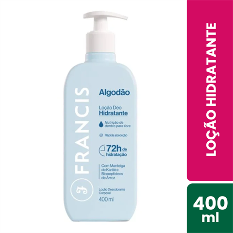 Loção Corporal Francis Deo Hidratante Algodão Com 400ml