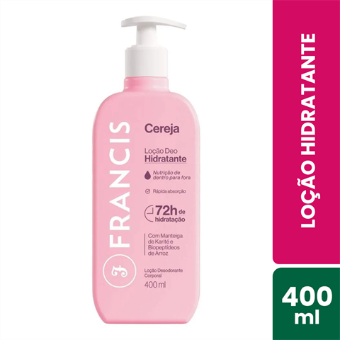Loção Corporal Francis Deo Hidratante Cereja Com 400ml
