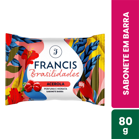 Sabonete Em Barra Francis Brasilidades Acerola Com 80g
