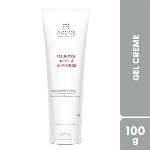 Gel Creme Facial Adcos Peeling De Hortelã Iluminador Com 100g