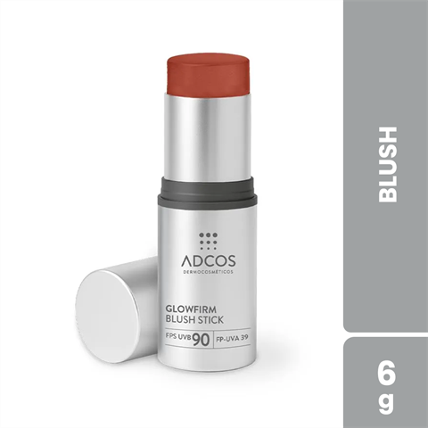 Blush Adcos Stick Glowfirm FPS UVB 90 Coral Rose Com 6g