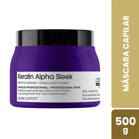Máscara Capilar L'Oreal Professionnel Keratin Alpha Sleek Com 500g