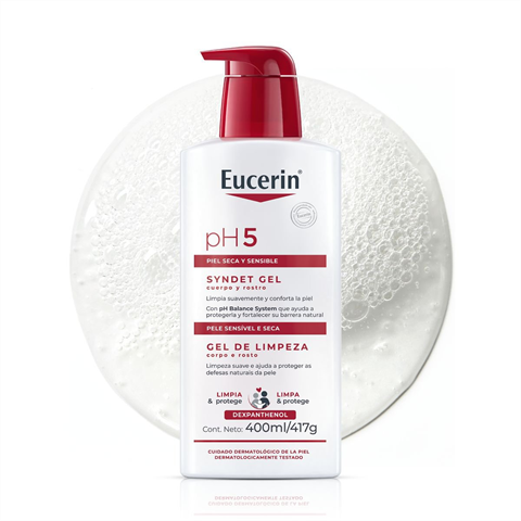Gel De Limpeza Corporal Eucerin PH5 Com 400ml