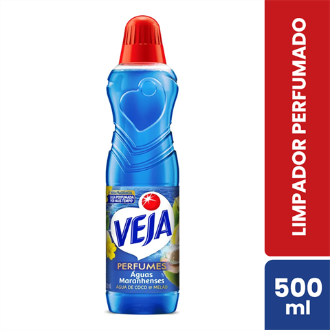 Limpador Perfumado Veja Águas Maranhenses Água De Coco & Melao Com 500ml