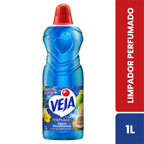 Limpador Perfumado Veja Águas Maranhenses Água De Coco & Melao Com 1L