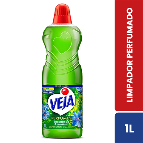 Limpador Perfumado Veja Encanto Da Amazônia Capim Santo & Alecrim Com 1L